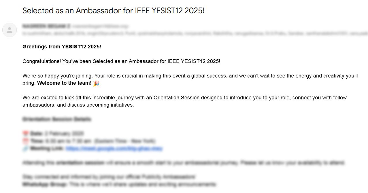 YESIST12 Ambassador